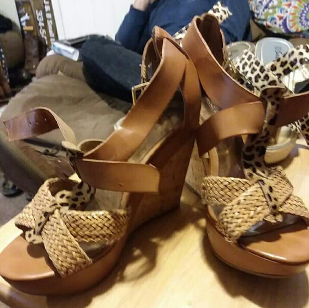Animal Print Wedges